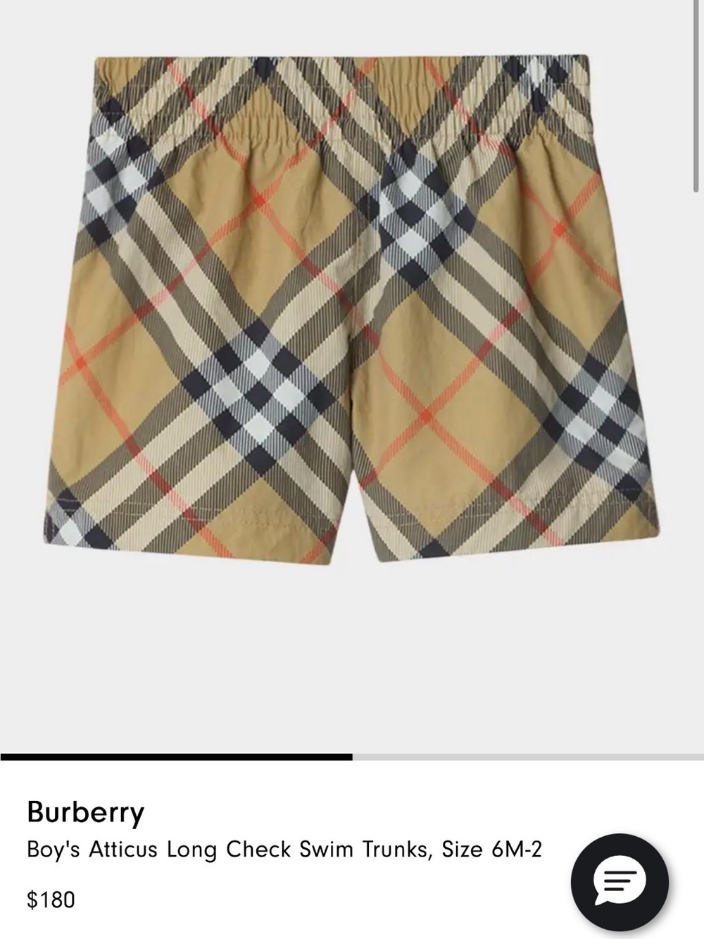 Burberry Boy's Atticus Long Check Swim Trunks